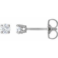 Platinum 1/6 CTW Natural Diamond Stud Earrings