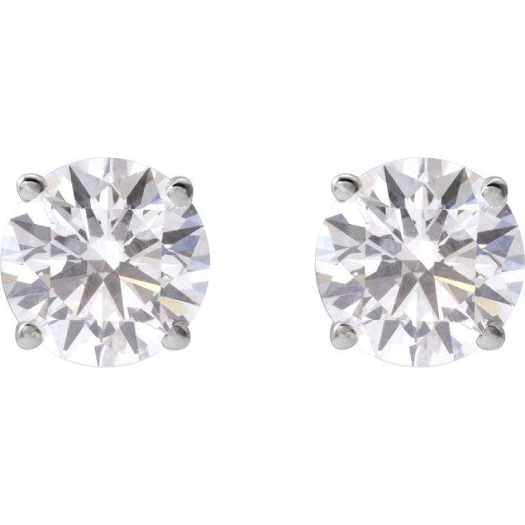 14K White 2 1/2 CTW Lab-Grown Diamond Stud Earrings