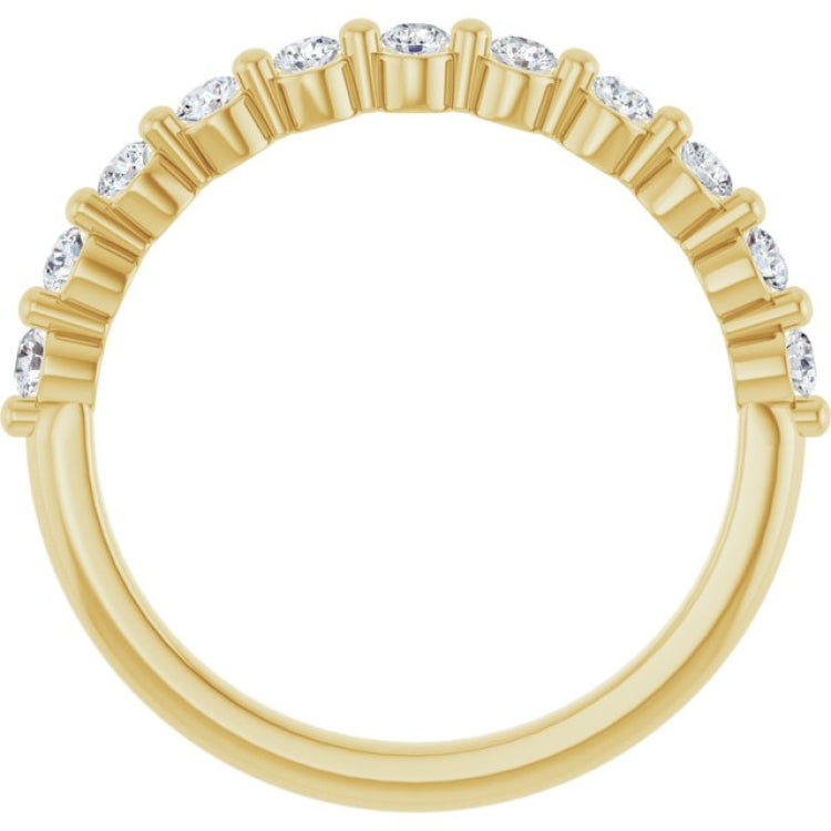 14K Yellow 1/2 CTW Lab-Grown Diamond Anniversary Band