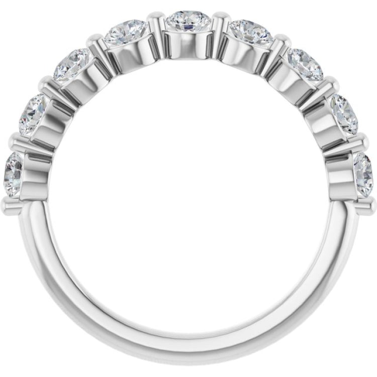 Platinum 9/10 CTW Lab-Grown Diamond Anniversary Band