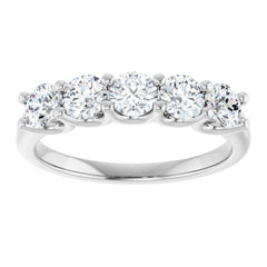 Platinum 1 CTW Lab-Grown Diamond Anniversary Band