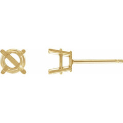14K Yellow 7 mm Natural Citrine Earrings