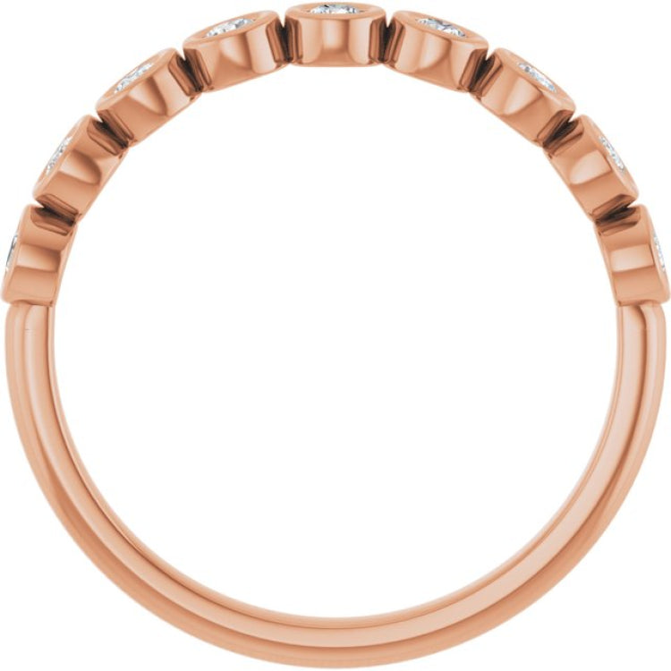 14K Rose 1/4 CTW Lab-Grown Diamond  Anniversary Band