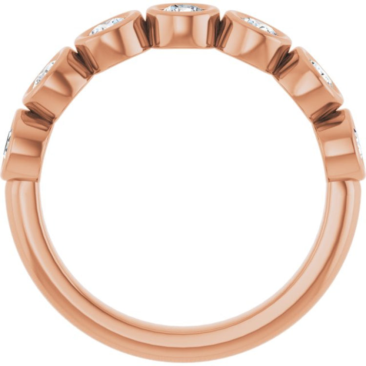 14K Rose 5/8 CTW Lab-Grown Diamond  Anniversary Band