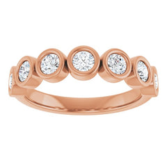 14K Rose 5/8 CTW Lab-Grown Diamond  Anniversary Band