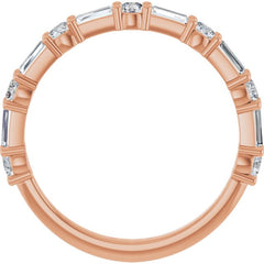 14K Rose 3/4 CTW Lab-Grown Diamond  Anniversary Band