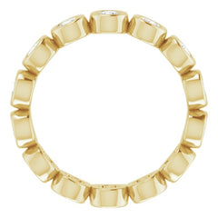 14K Yellow 1 CTW Lab-Grown Diamond  Eternity Band Size 7