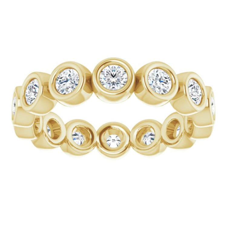14K Yellow 1 CTW Lab-Grown Diamond  Eternity Band Size 7