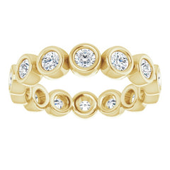 14K Yellow 1 CTW Lab-Grown Diamond  Eternity Band Size 7