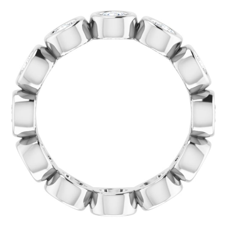14K White 1 1/4 CTW Lab-Grown Diamond  Eternity Band Size 7