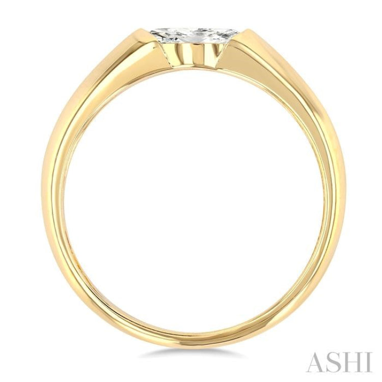 1/3 Ctw East-West Set Marquise Cut Diamond Solitaire Fashion Ring in 14K Yellow Gold