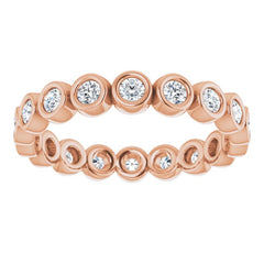 14K Rose 1/2 CTW Lab-Grown Diamond  Eternity Band Size 6
