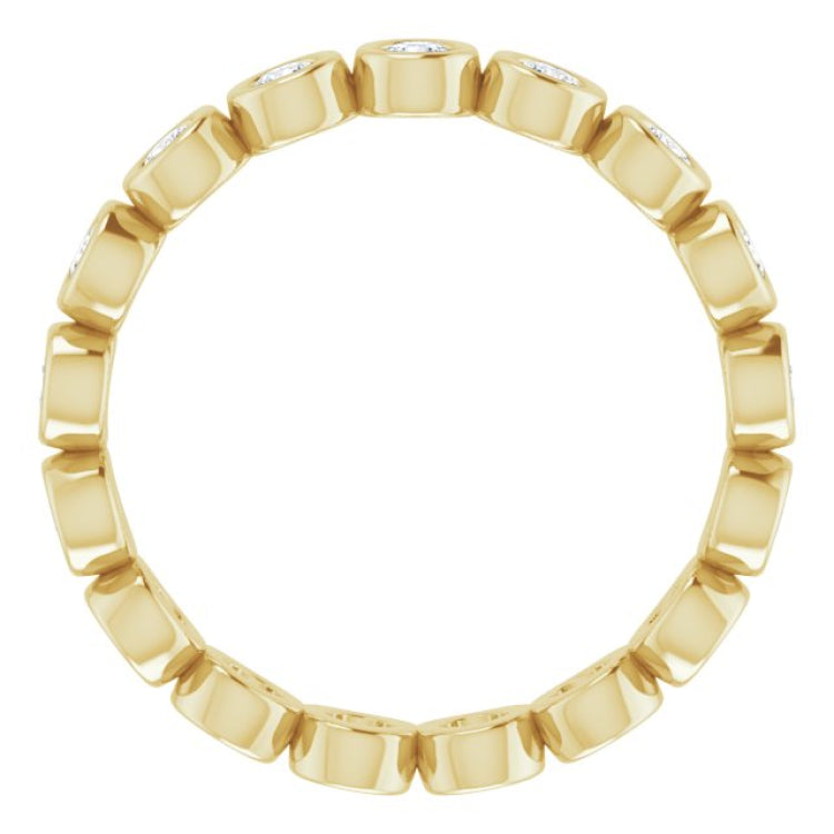 14K Yellow 1/2 CTW Lab-Grown Diamond  Eternity Band Size 6