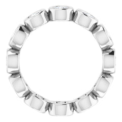 14K White 1 1/6 CTW Lab-Grown Diamond  Eternity Band Size 6