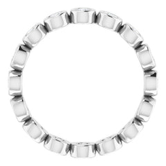 14K White 1/2 CTW Lab-Grown Diamond  Eternity Band Size 5.5