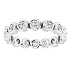 14K White 1/2 CTW Lab-Grown Diamond  Eternity Band Size 5.5