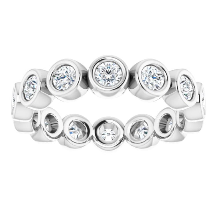 14K White 9/10 CTW Lab-Grown Diamond  Eternity Band Size 5.5