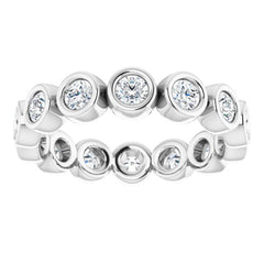 14K White 9/10 CTW Lab-Grown Diamond  Eternity Band Size 5.5