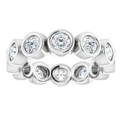 14K White 1 1/6 CTW Lab-Grown Diamond  Eternity Band Size 5.5