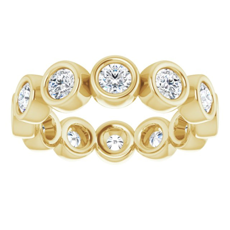 14K Yellow 1 1/6 CTW Lab-Grown Diamond  Eternity Band Size 6.5