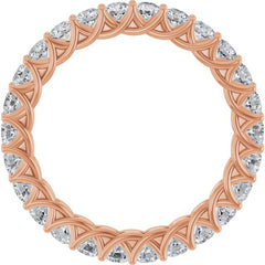 14K Rose 1 1/2 CTW Lab-Grown Diamond  Eternity Band