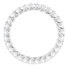 14K White 7/8 CTW Lab-Grown Diamond  Eternity Band