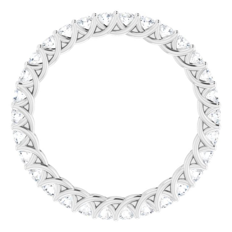 14K White 9/10 CTW Lab-Grown Diamond  Eternity Band