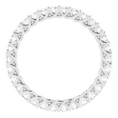 14K White 9/10 CTW Lab-Grown Diamond  Eternity Band
