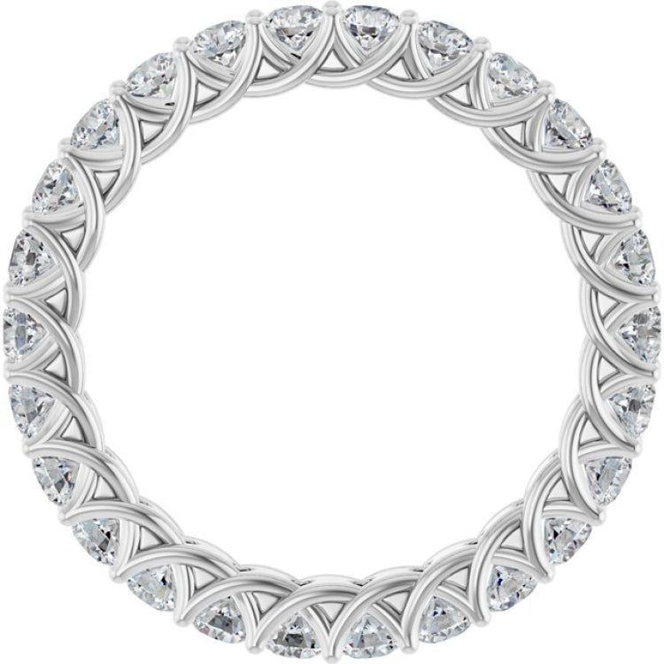 14K White 1 1/2 CTW Lab-Grown Diamond  Eternity Band