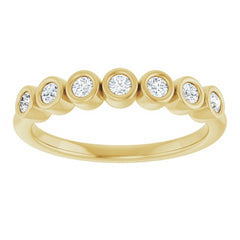 14K Yellow 2 mm Round 1/5 CTW Natural Diamond Anniversary Band