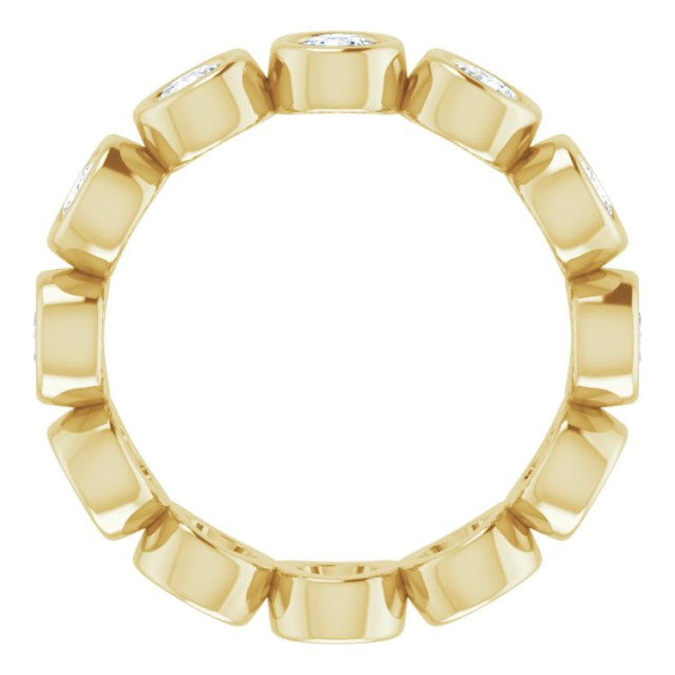 14K Yellow 1 1/6 CTW Natural Diamond Eternity Band Size 5.5
