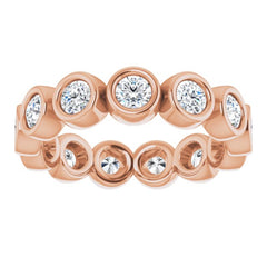 14K Rose 1 1/6 CTW Natural Diamond Eternity Band Size 6.5