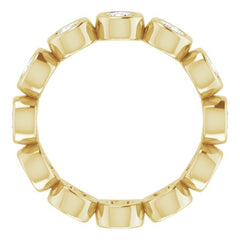 14K Yellow 1 1/6 CTW Natural Diamond Eternity Band Size 6.5