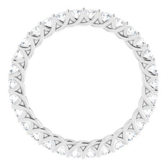 14K White 3/4 CTW Natural Diamond Eternity Band
