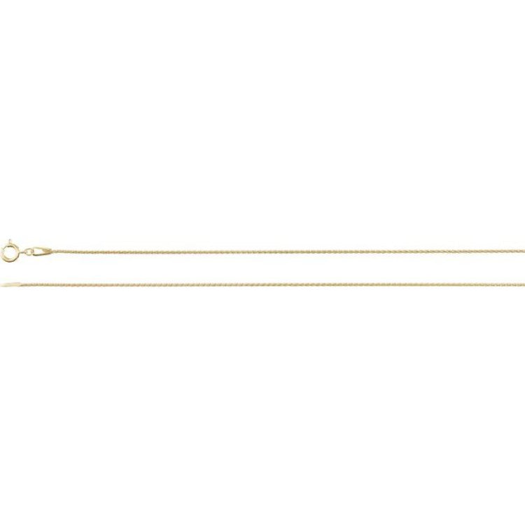 14K Yellow 1 mm Wheat 18" Chain