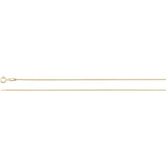 14K Yellow 1 mm Wheat 18" Chain