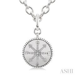 .10CTRDDM COMPASS MEDALLION PD SL-S+CH*