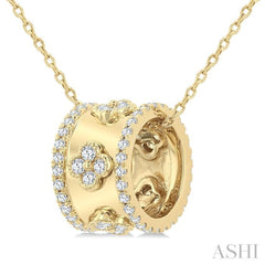 .50CTRDDM CLOVER PENDANT YG 14K-G+CH*